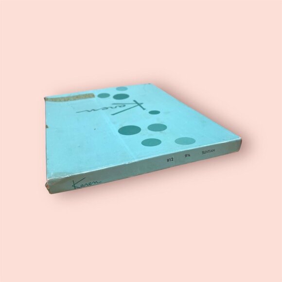 3 Pairs of Vintage Karen Suntan Pantyhose 812 9 1/2 Seamfree Boxed MCM Housewife - Picture 3 of 3